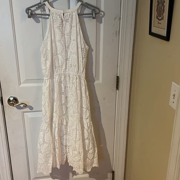 Lilly Pulitzer Alda Midi White Eyelet Dress women’s Small - Picture 8 of 9